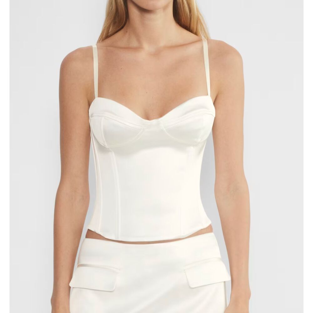 Aritzia White Corset Top